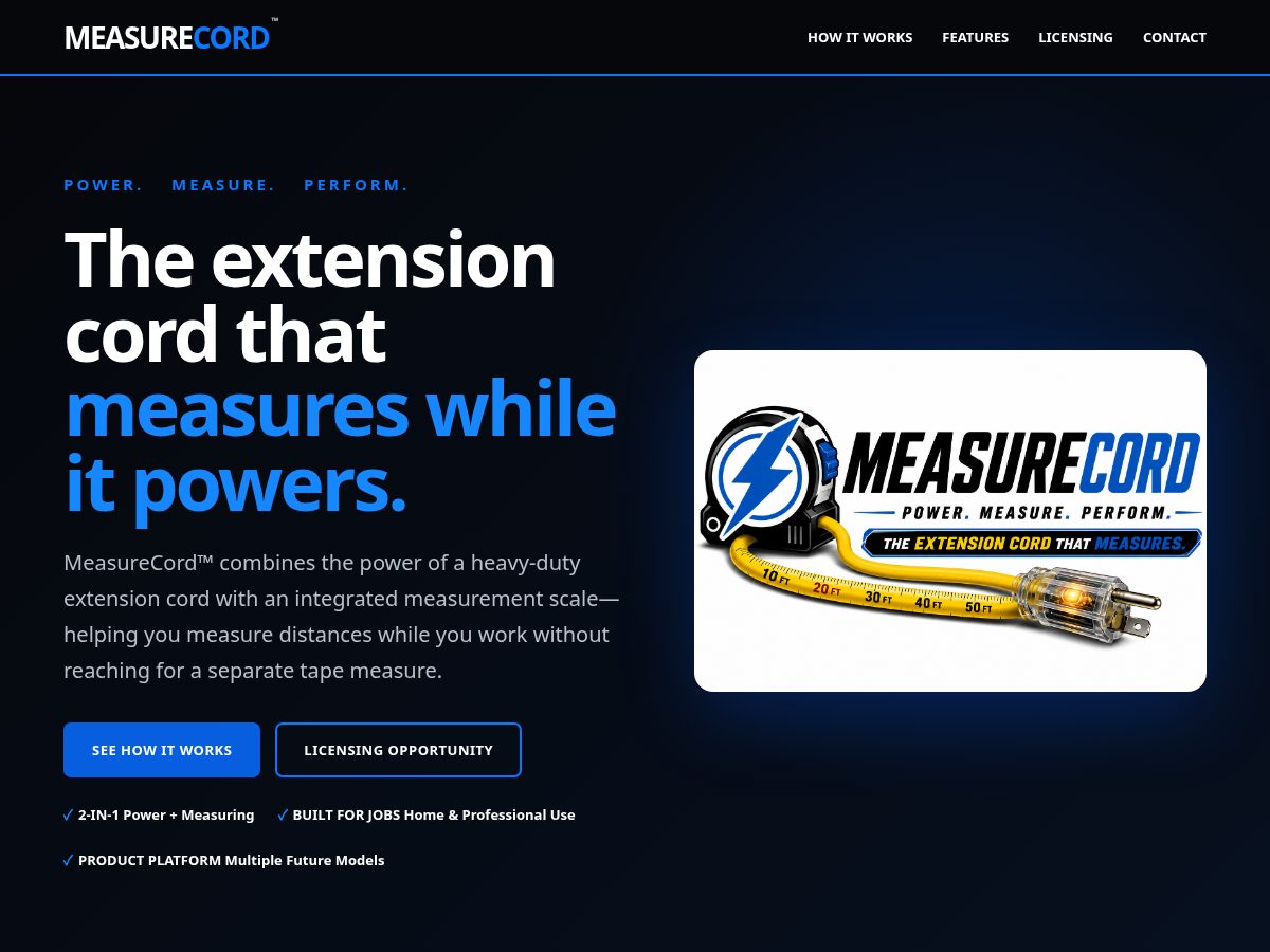 Landing-page snapshot of measurecord.com