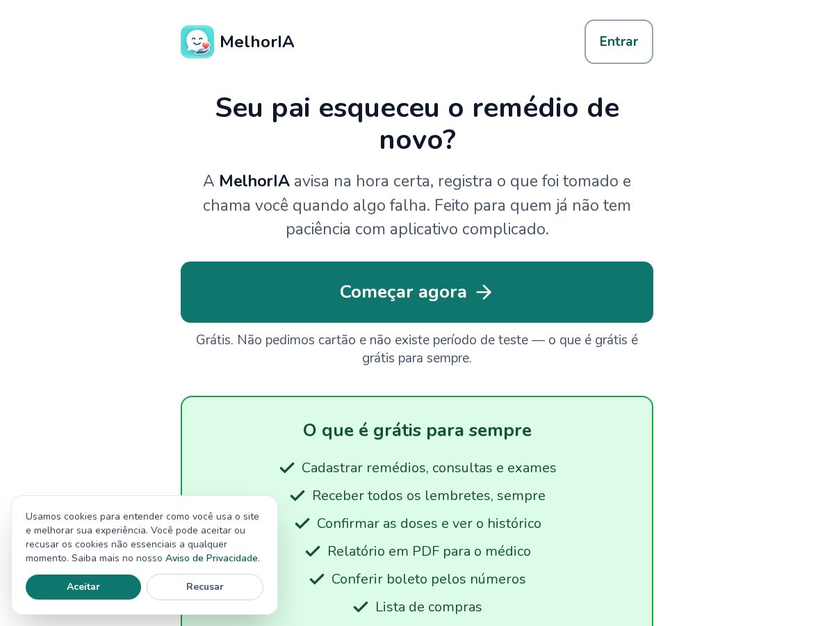 Landing-page snapshot of melhoria.org
