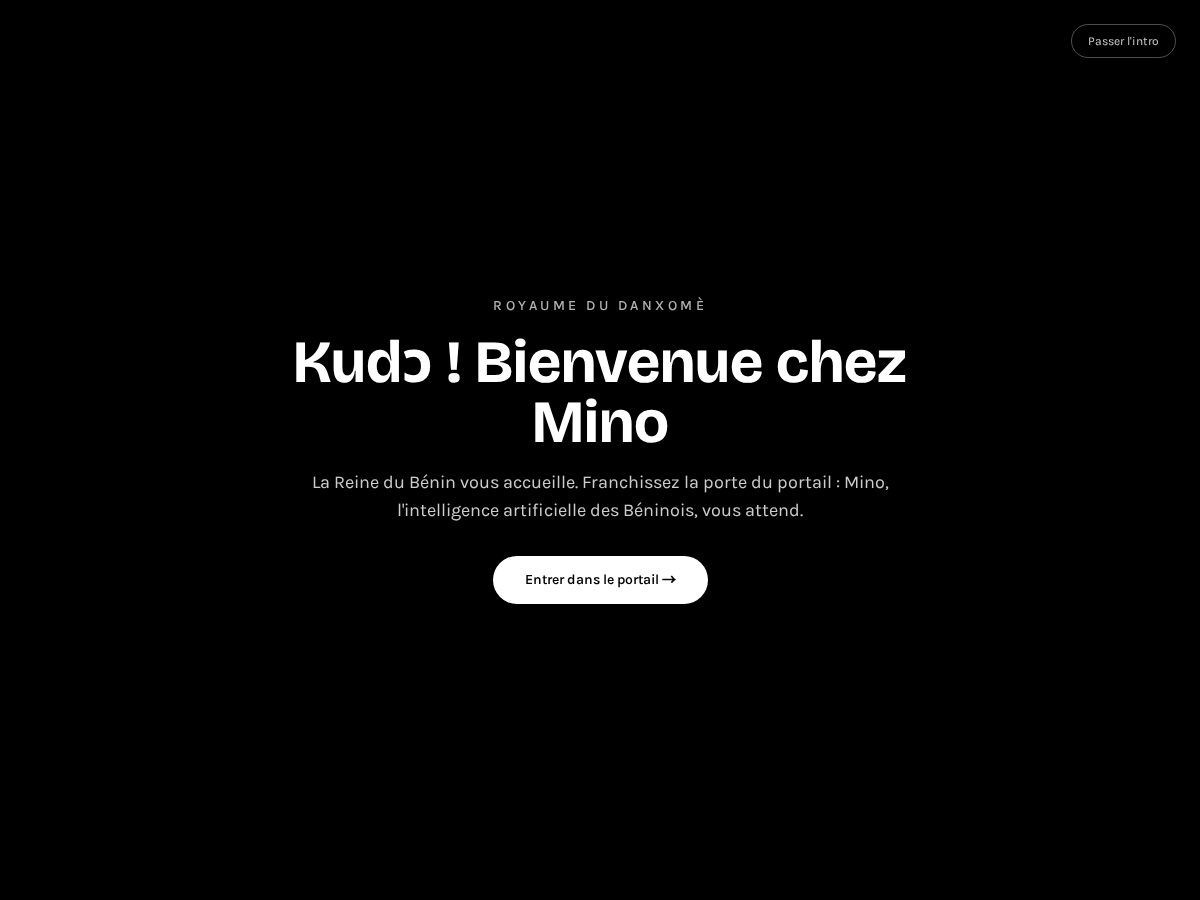 Landing-page snapshot of minoia.org