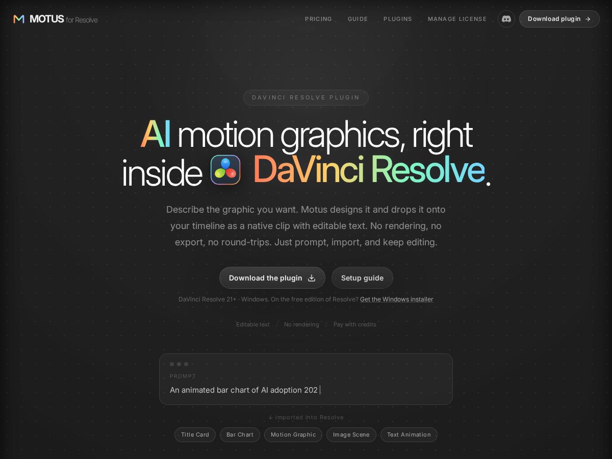 Landing-page snapshot of motus.build