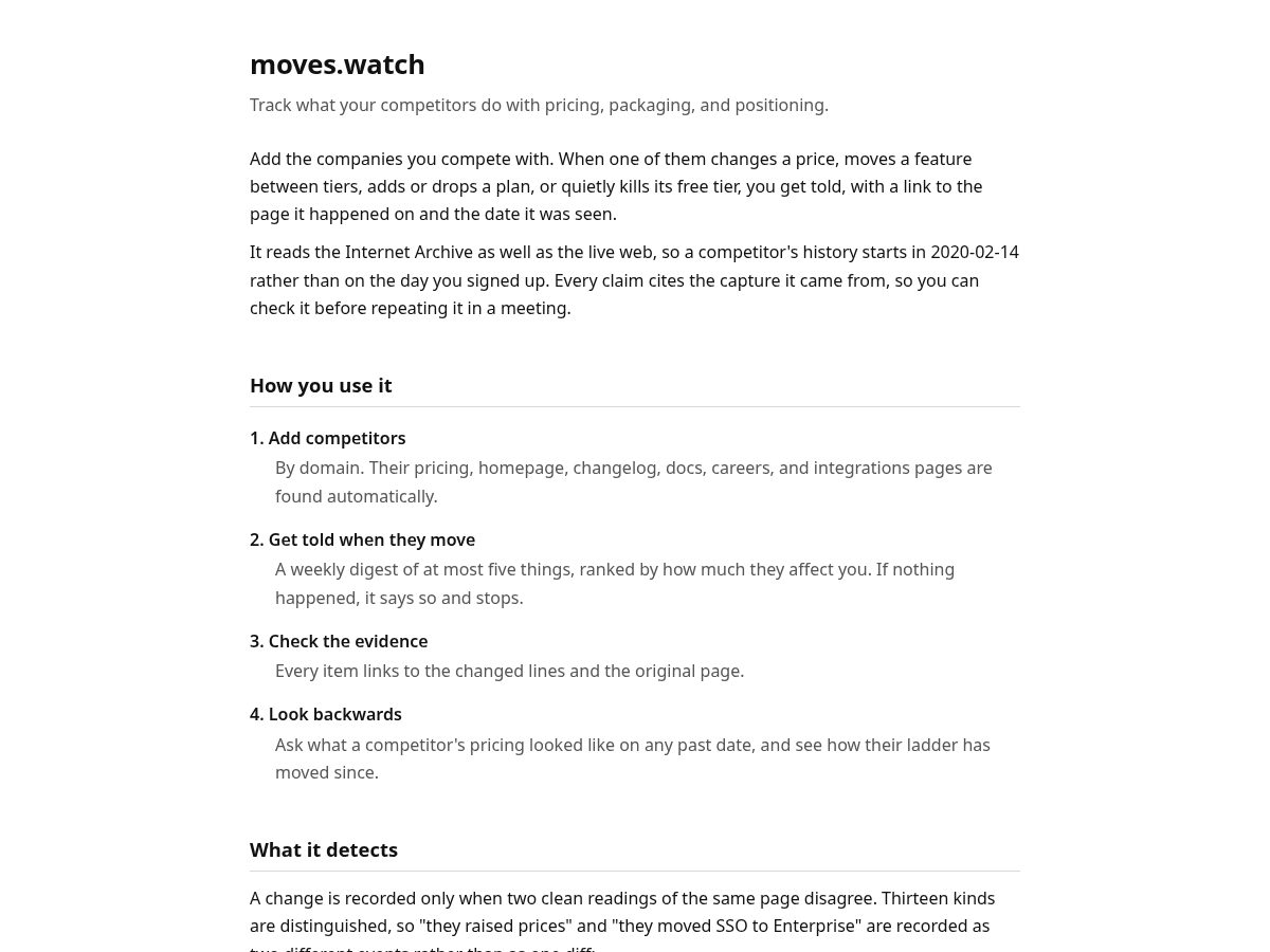 Landing-page snapshot of moves.watch