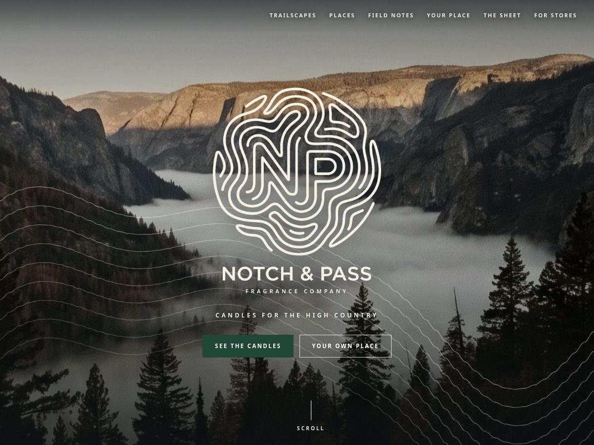 Landing-page snapshot of notchandpass.com