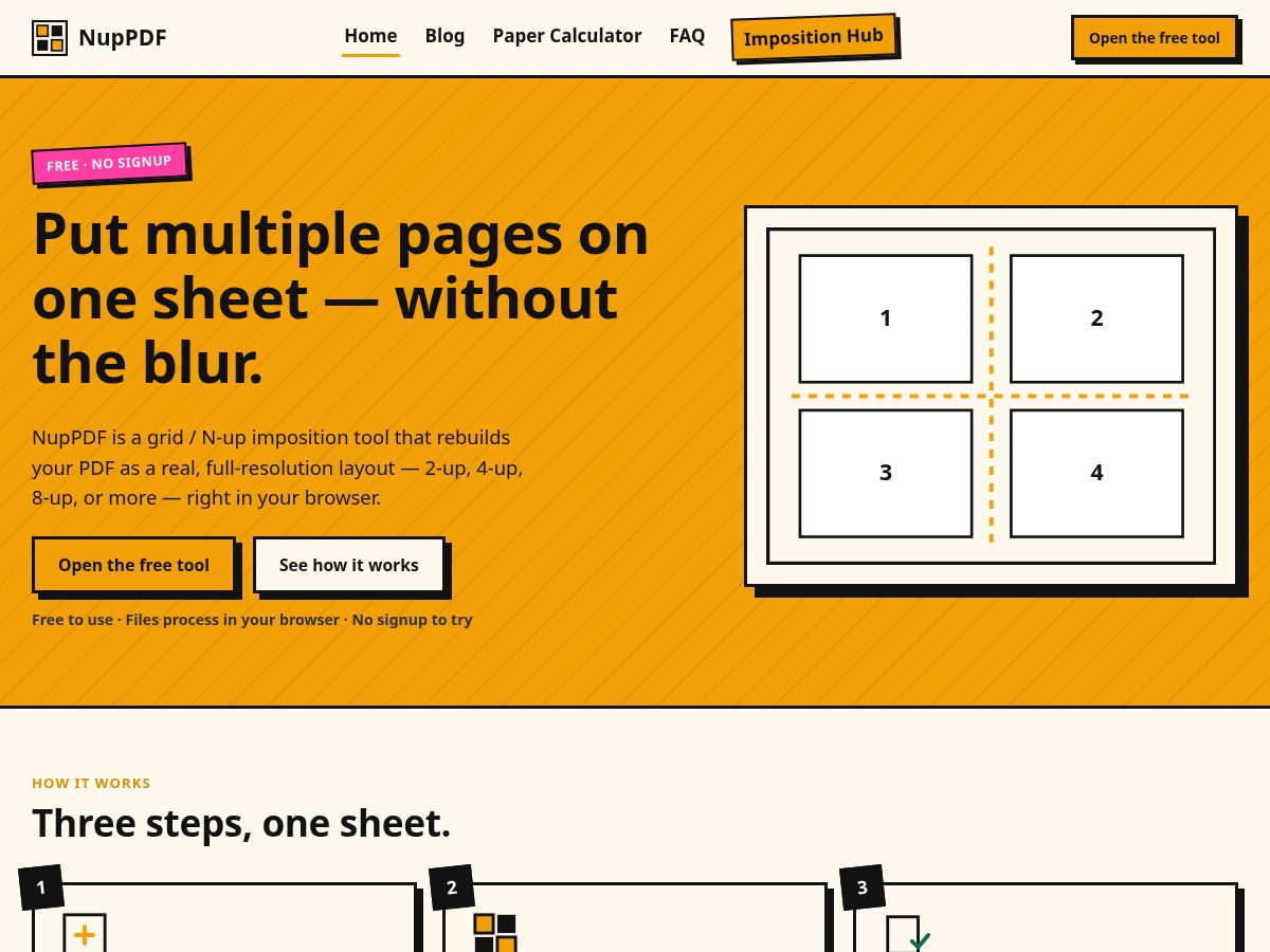 Landing-page snapshot of nuppdf.com