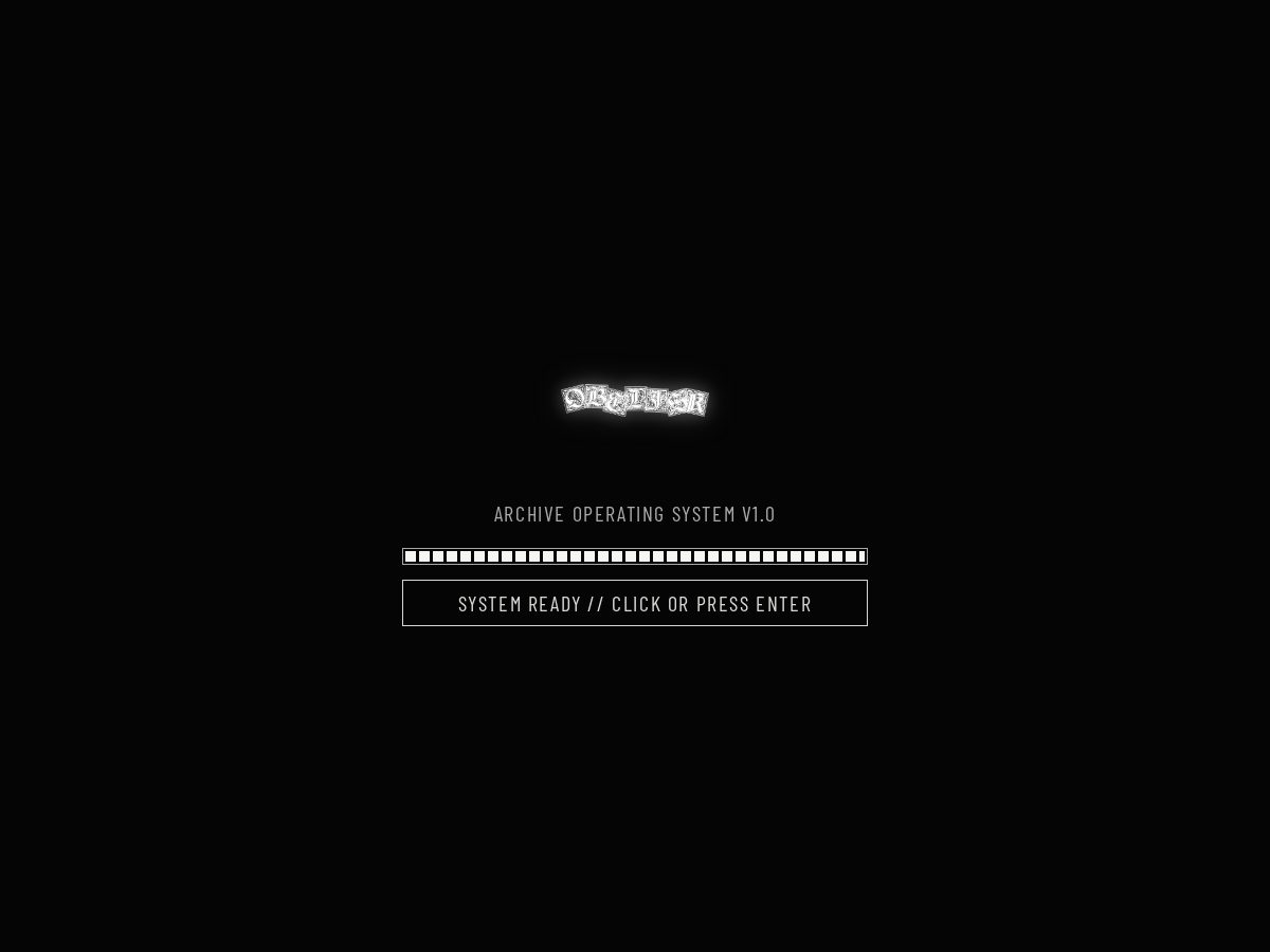 Landing-page snapshot of obelisk-archives.xyz