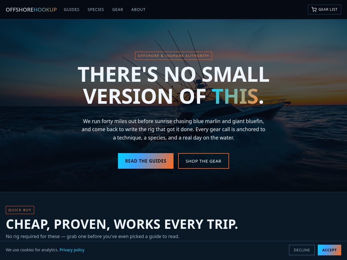 Landing-page snapshot of offshorehookup.com