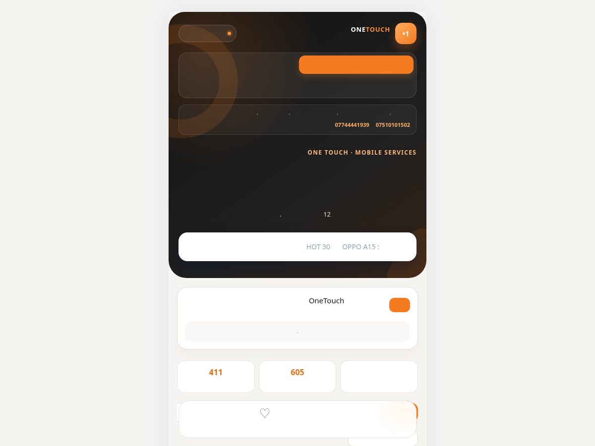 Landing-page snapshot of one-touch.org