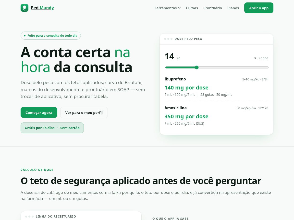 Landing-page snapshot of pedmandy.com