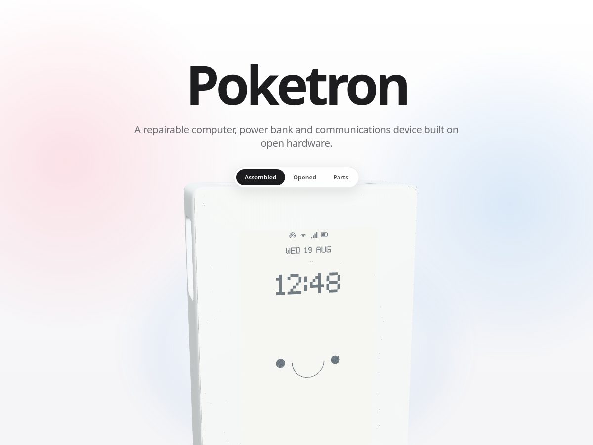 Landing-page snapshot of poketron.org