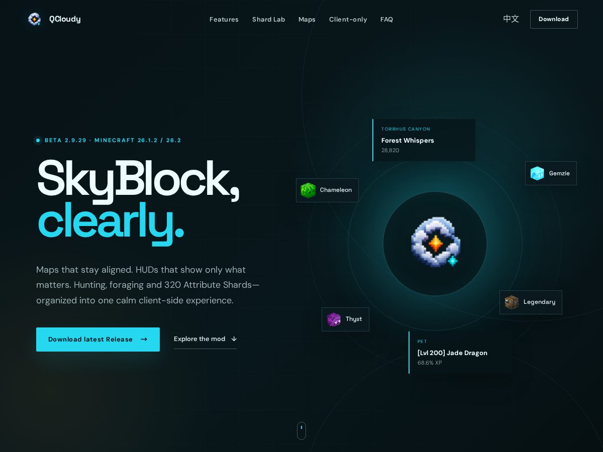 Landing-page snapshot of qcloudy.net