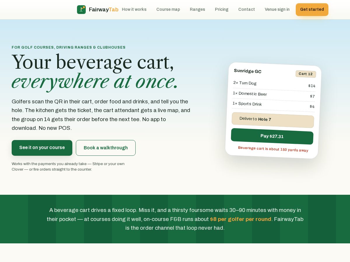 Landing-page snapshot of rangetab.net