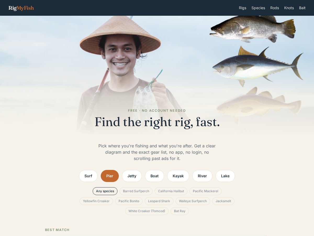 Landing-page snapshot of rigmyfish.com