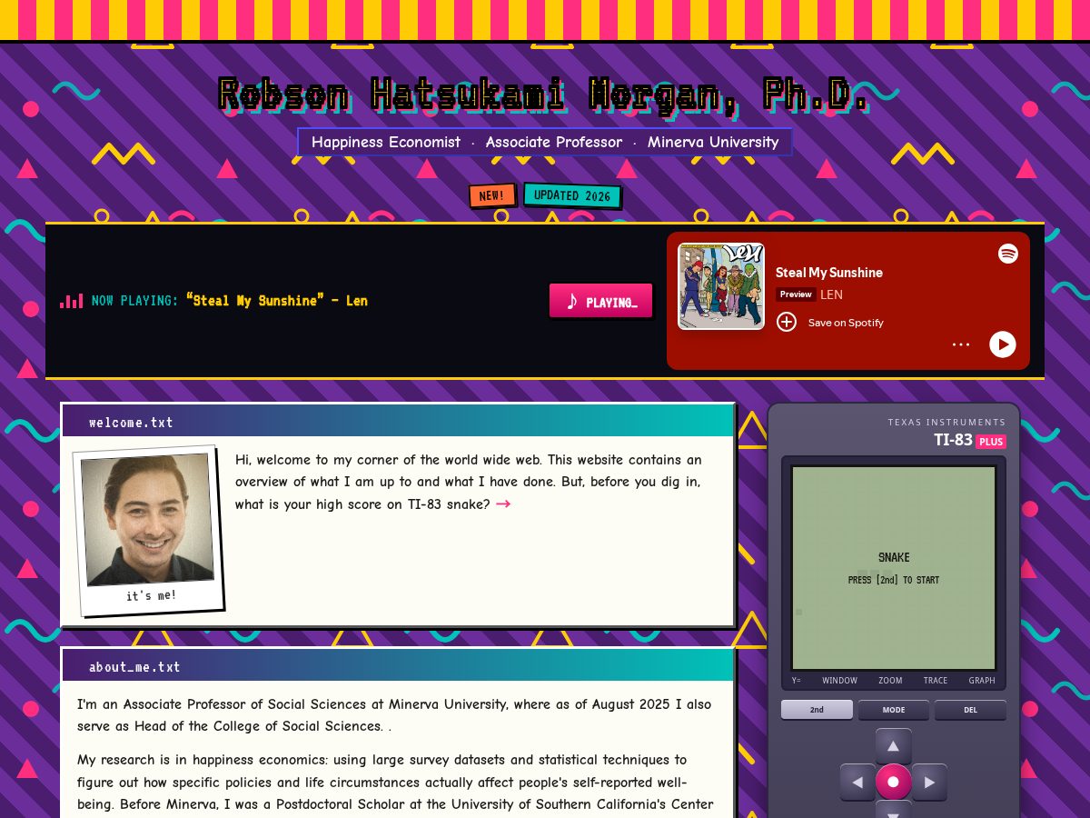 Landing-page snapshot of robsonhmorgan.com