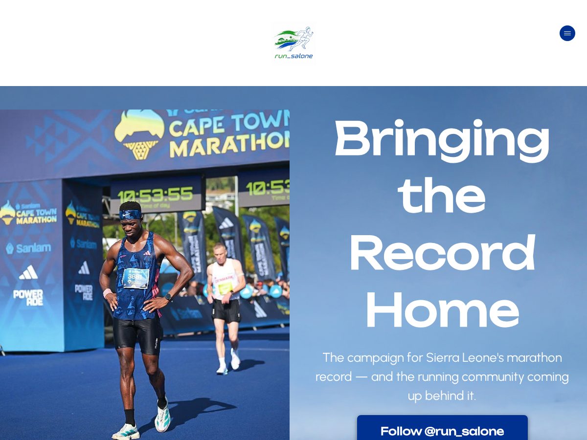 Landing-page snapshot of runsalone.org