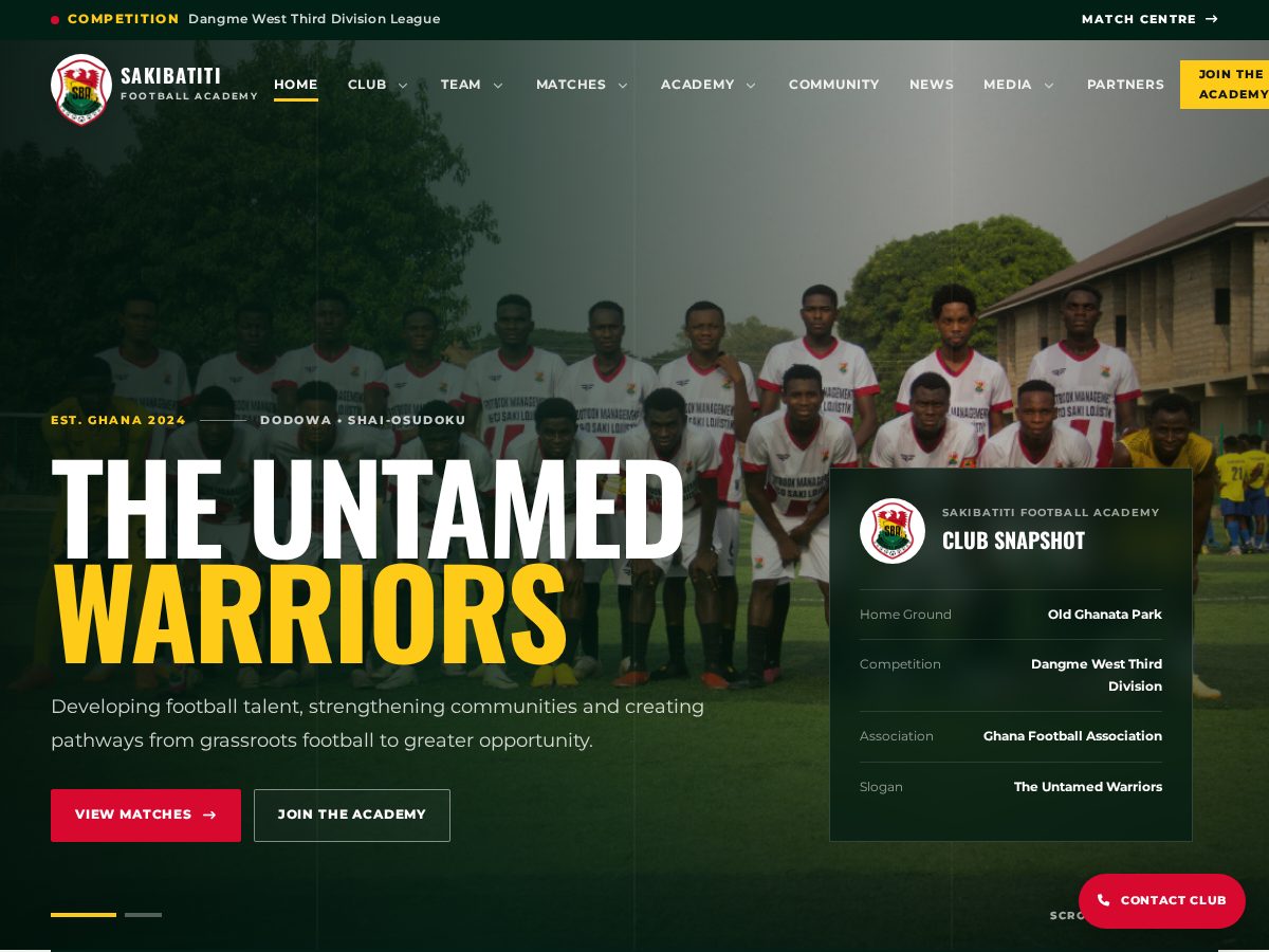 Landing-page snapshot of sakibatiti.com