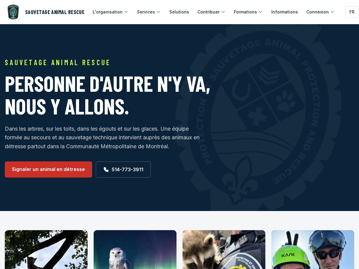 Landing-page snapshot of sarquebec.org
