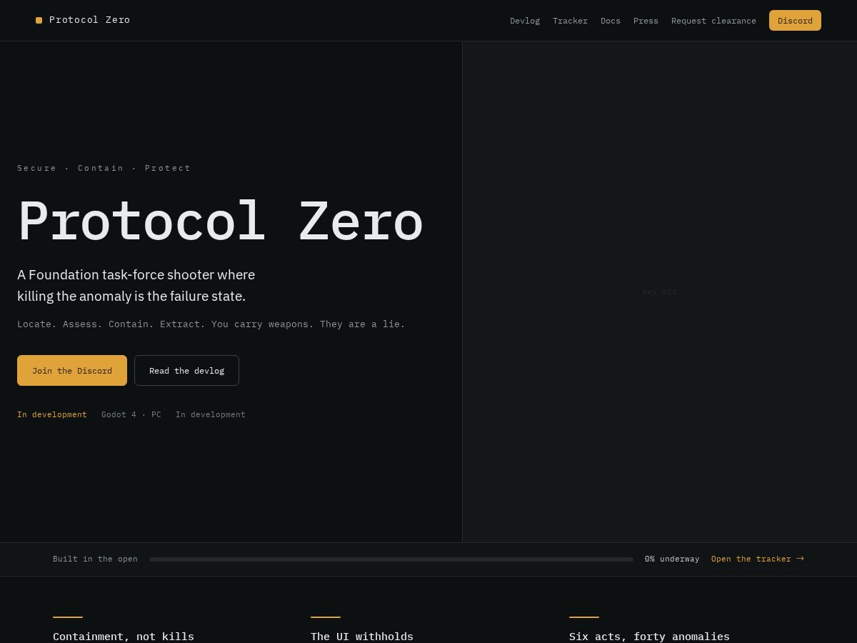 Landing-page snapshot of scipnet.dev