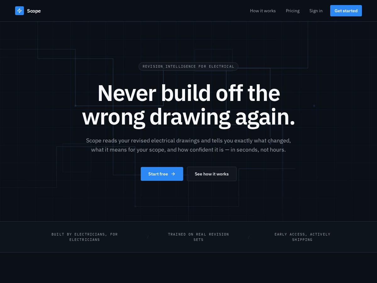 Landing-page snapshot of scoperevs.com
