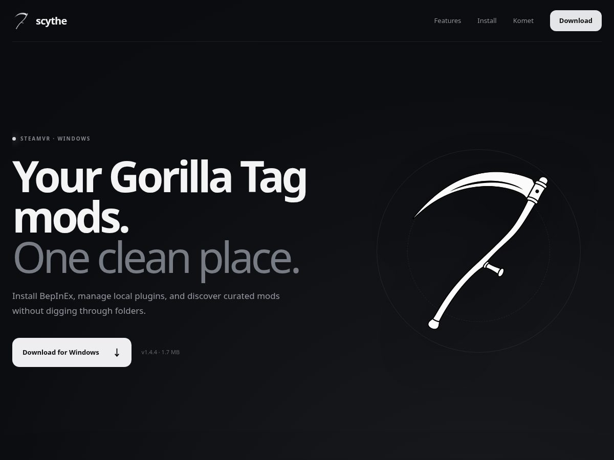 Landing-page snapshot of scythegtag.lol