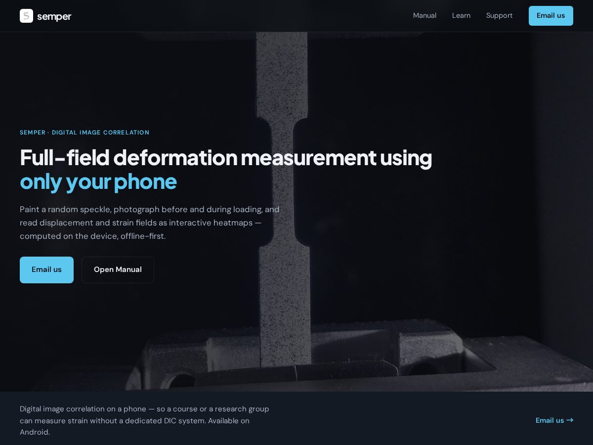 Landing-page snapshot of sempermechanics.com