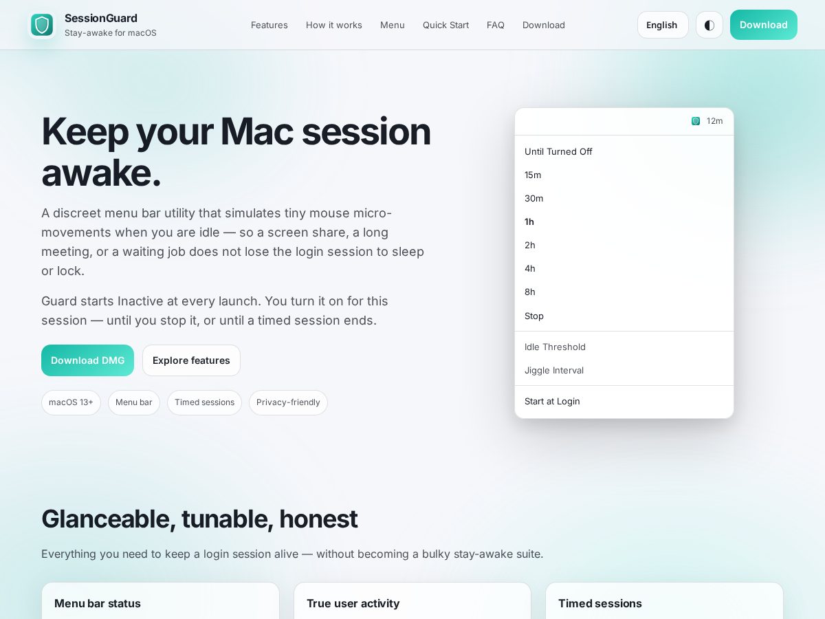 Landing-page snapshot of sessionguard.net