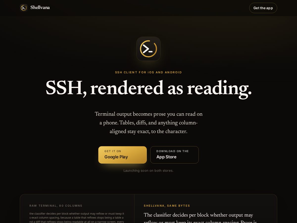 Landing-page snapshot of shellvana.com