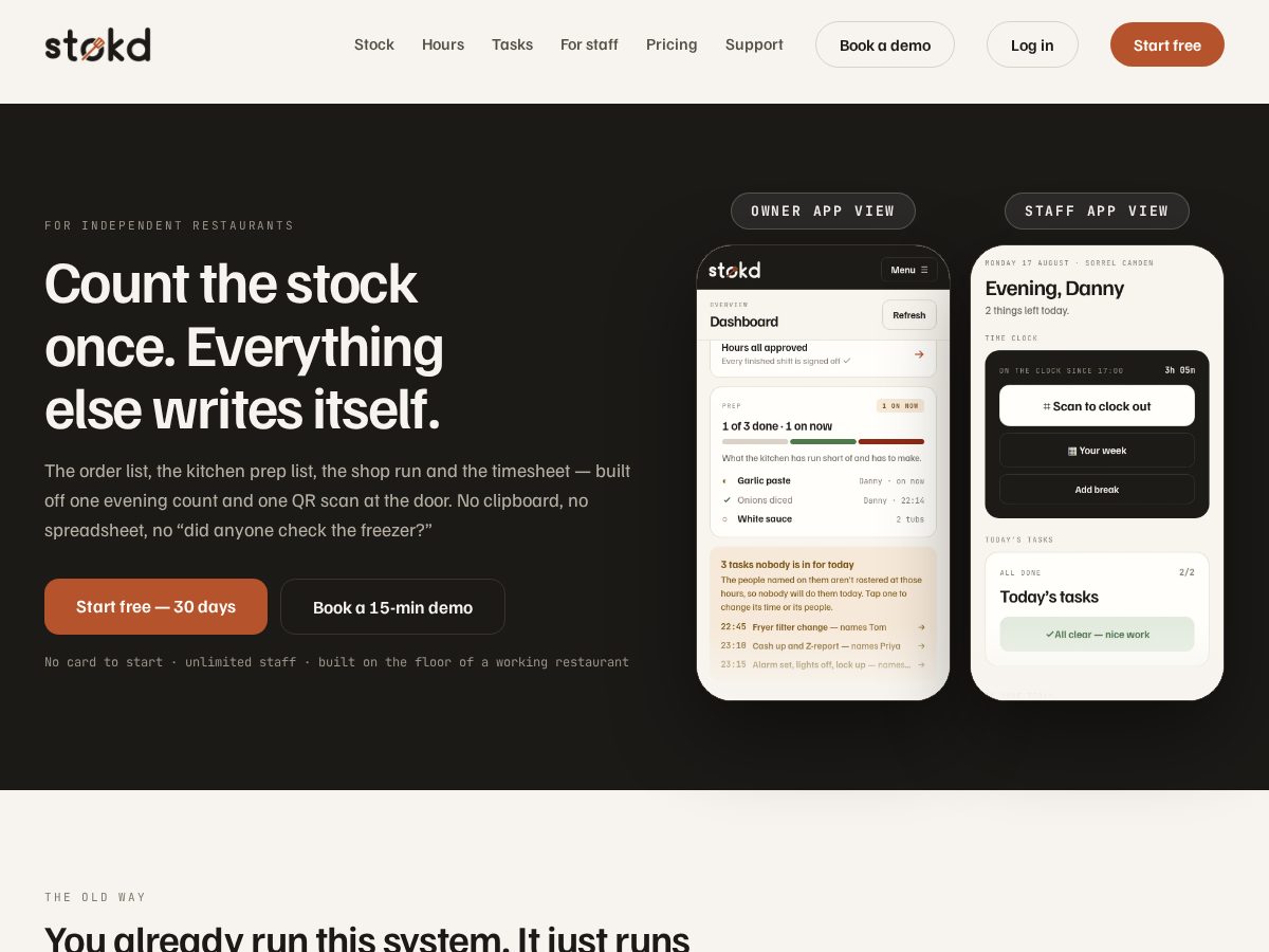 Landing-page snapshot of shop-stokd.com