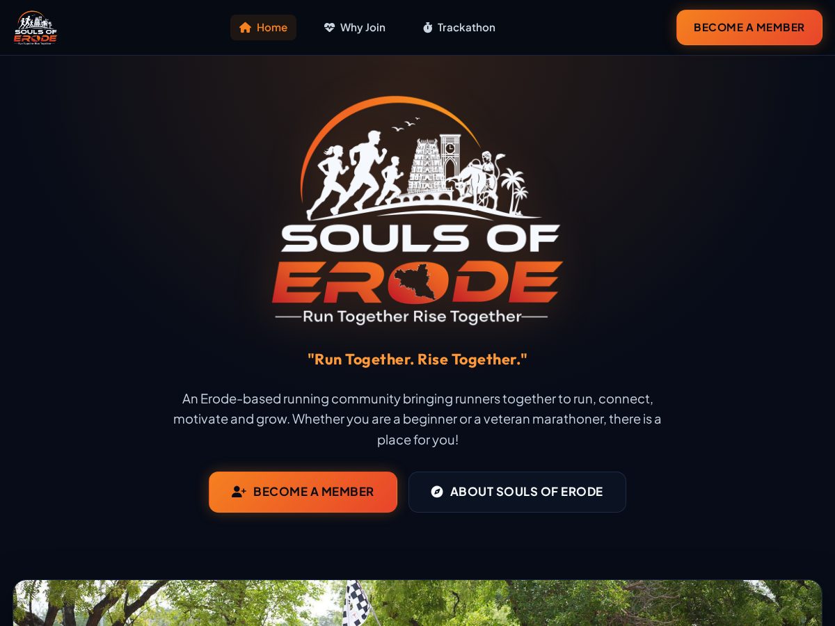 Landing-page snapshot of soulsoferode.com