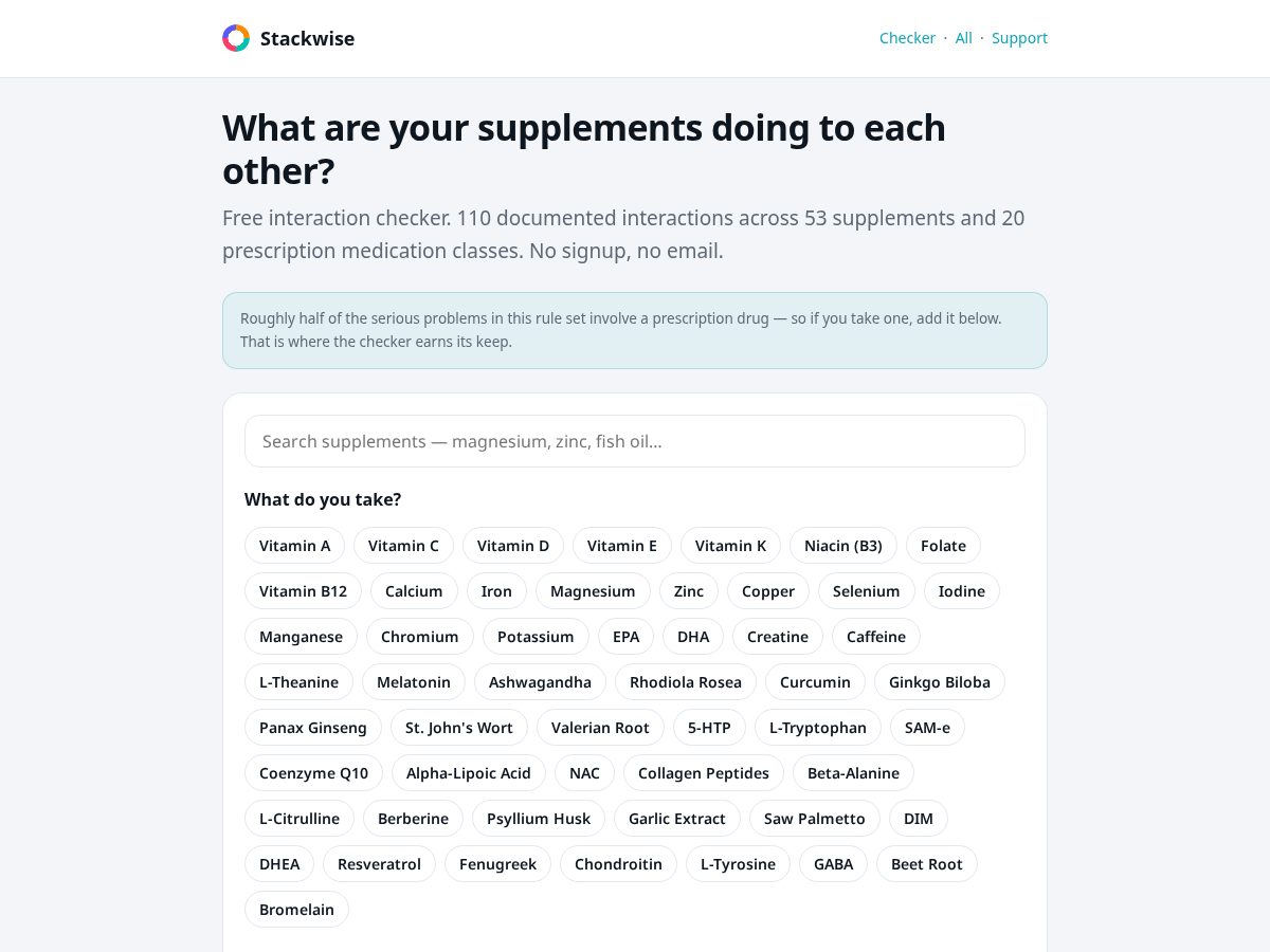 Landing-page snapshot of stackwiseapp.net