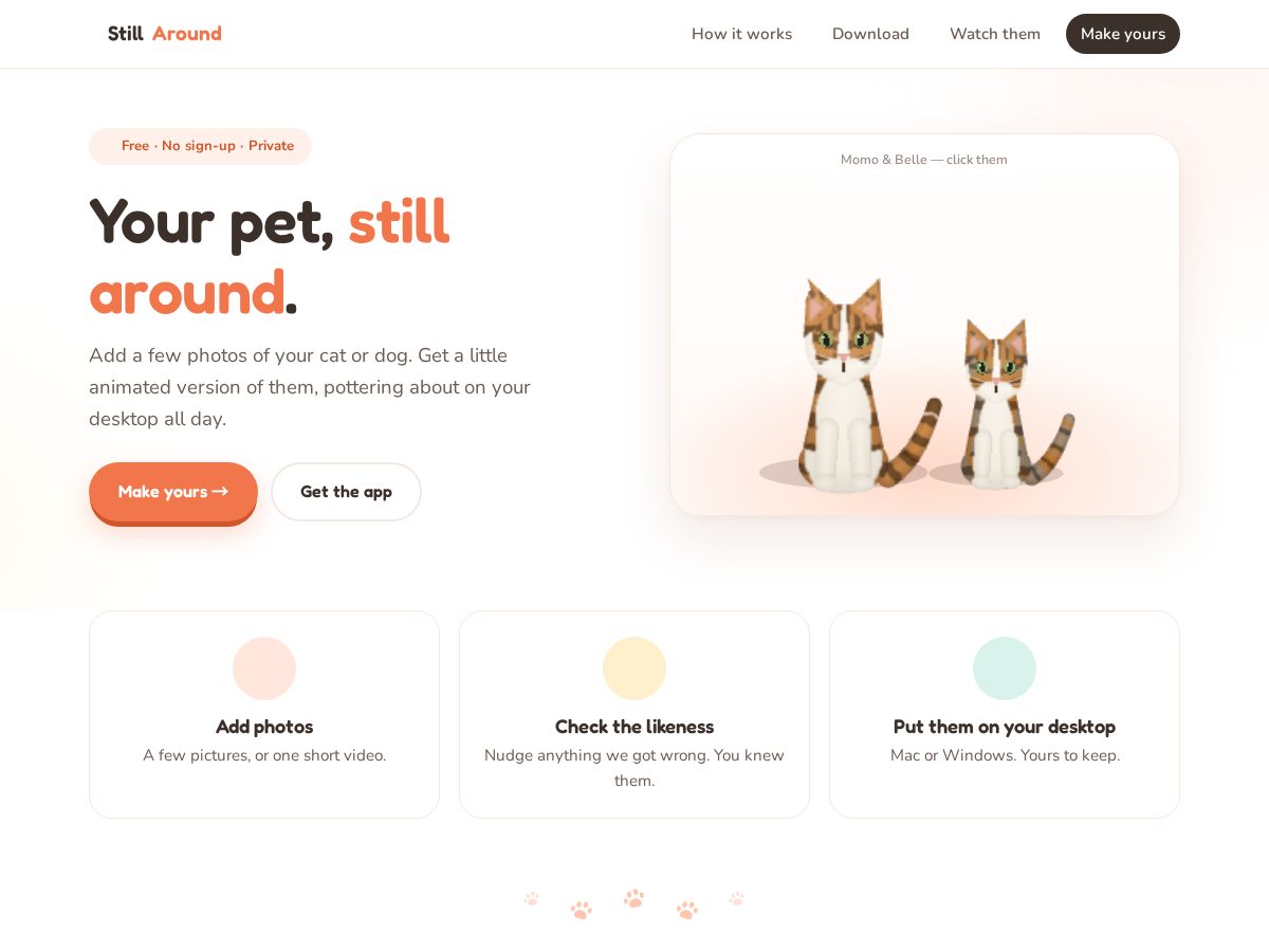 Landing-page snapshot of stillaround.online