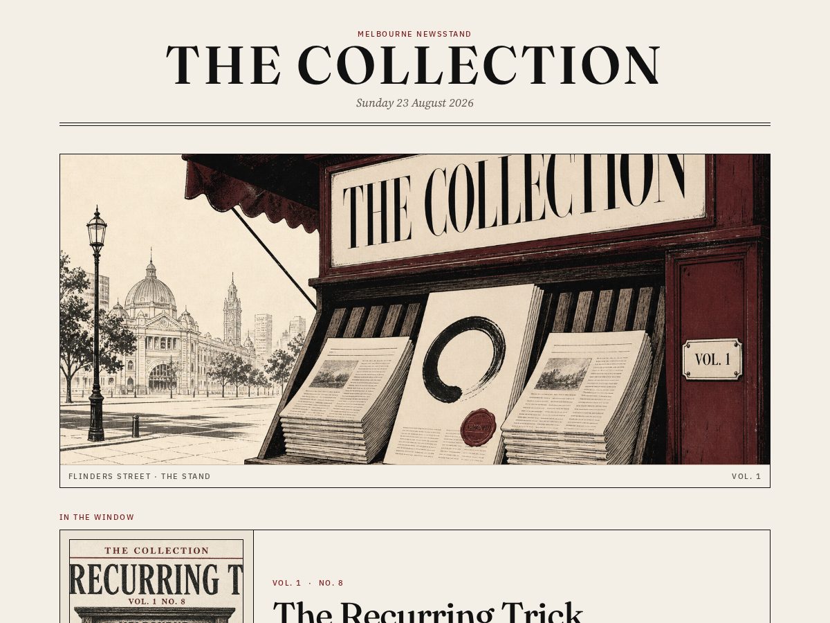 Landing-page snapshot of thecollectionnews.com