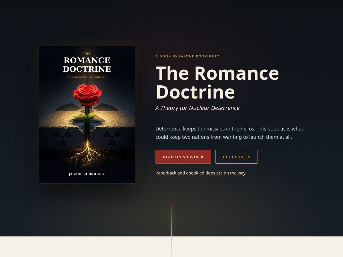 Landing-page snapshot of theromancedoctrine.com