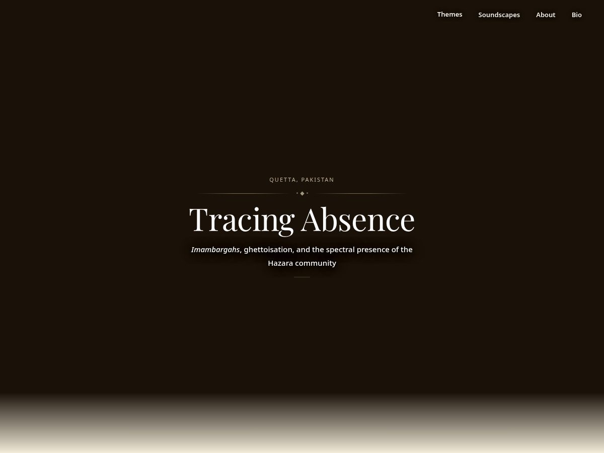 Landing-page snapshot of tracinghazaraquetta.org