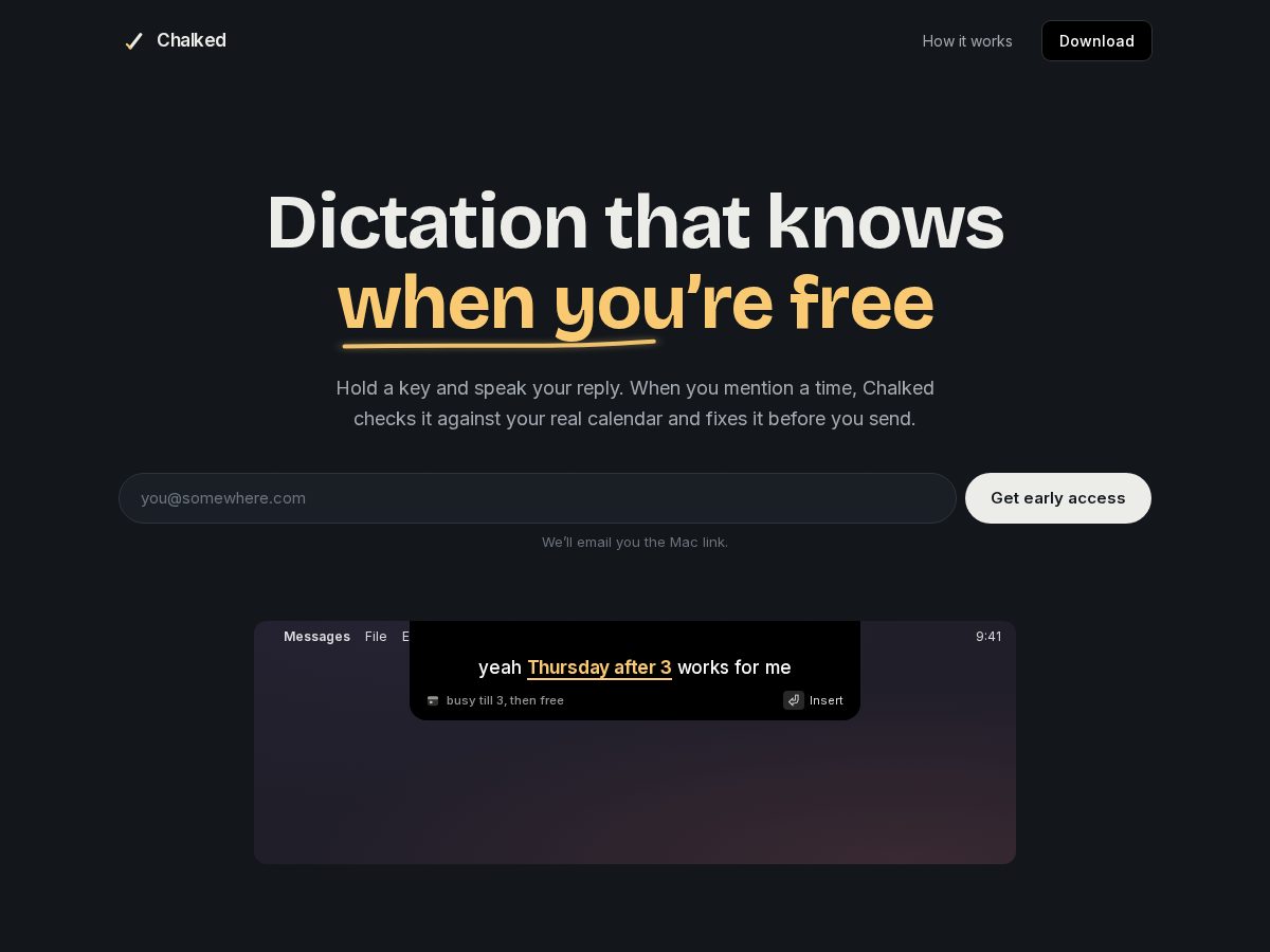 Landing-page snapshot of usechalked.com