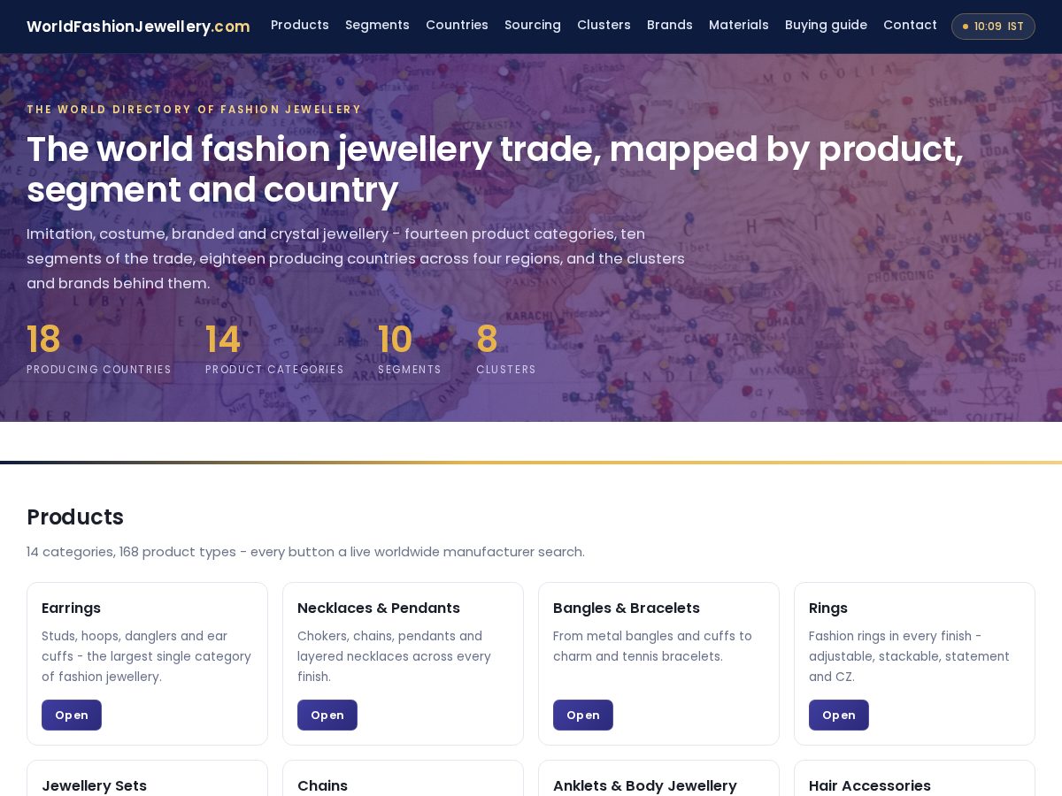 Landing-page snapshot of worldfashionjewellery.com