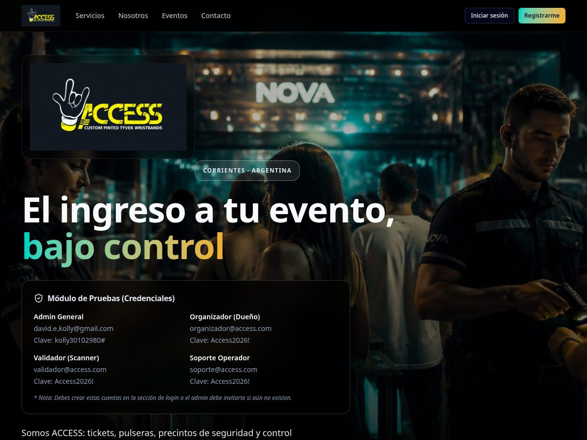 Landing-page snapshot of accesslandia.com