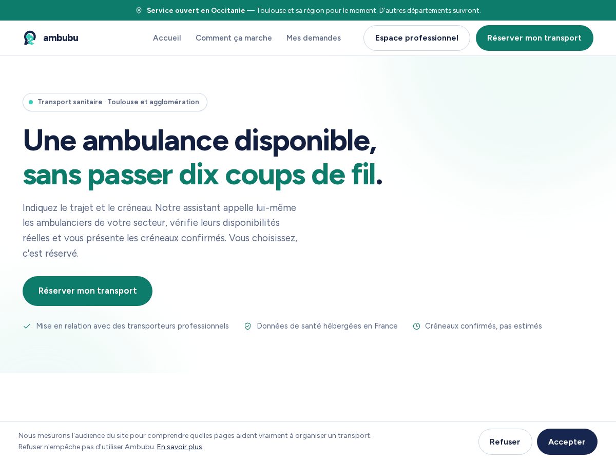 Landing-page snapshot of ambubu.com