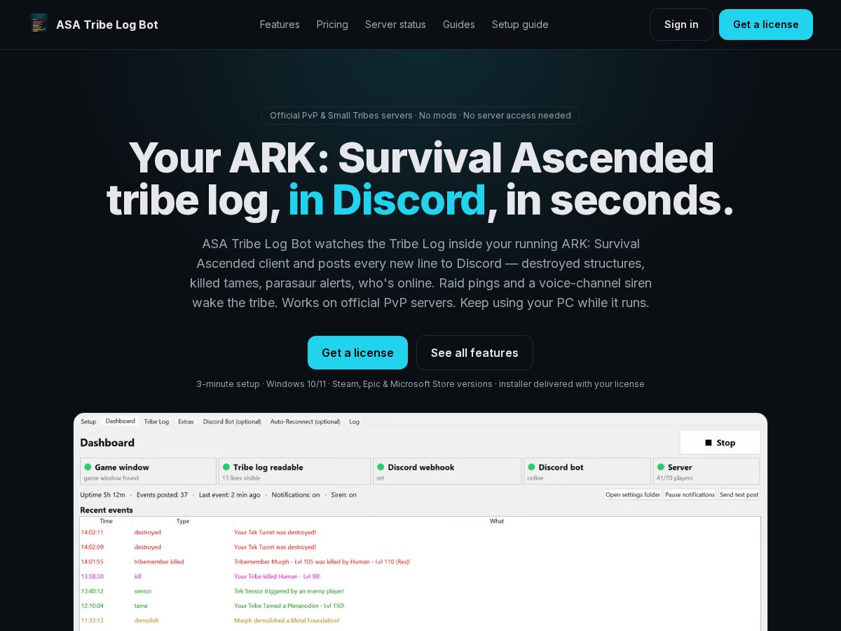 Landing-page snapshot of asatribelog.com