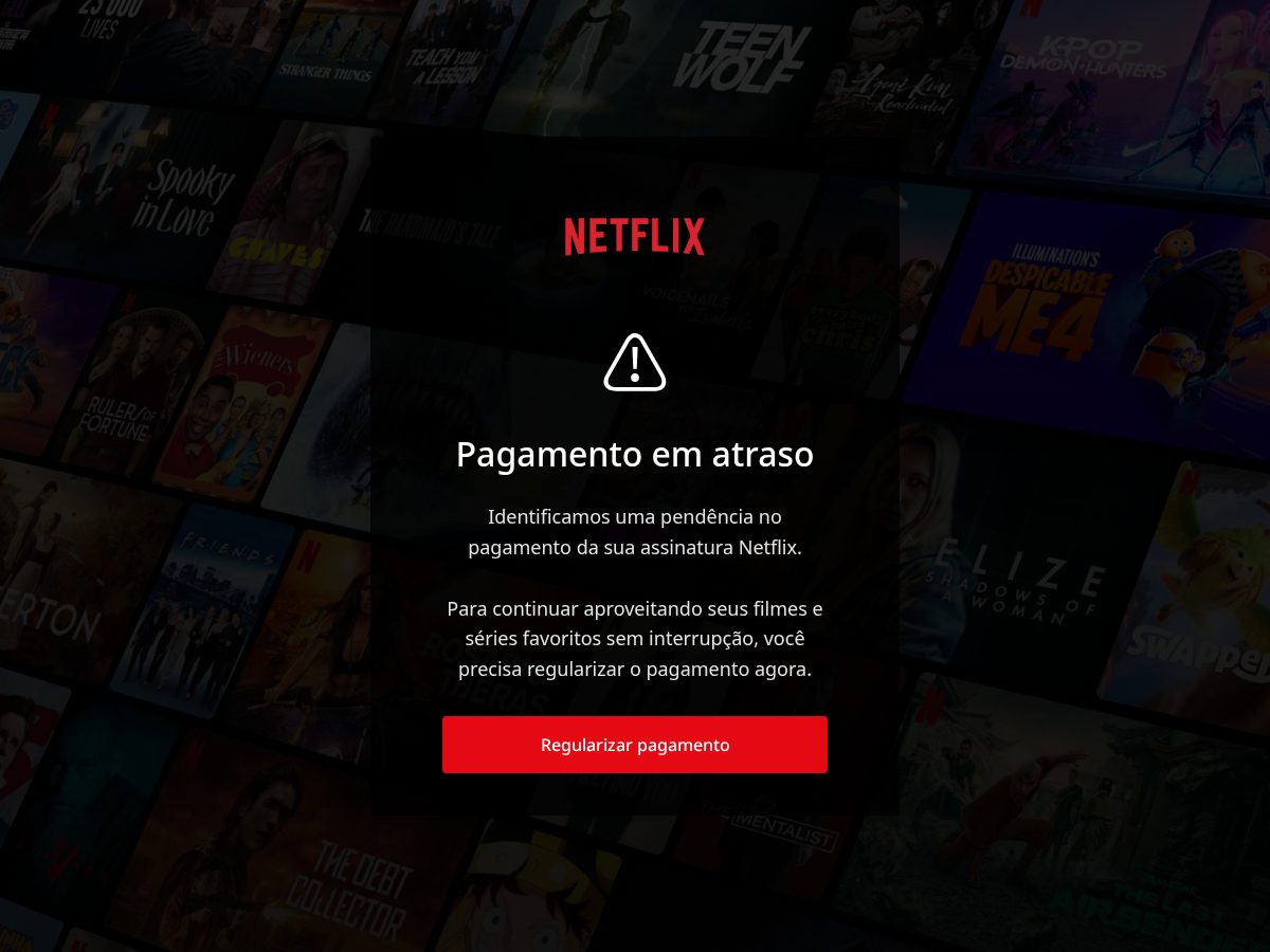 Landing-page snapshot of atendimento-flix.com