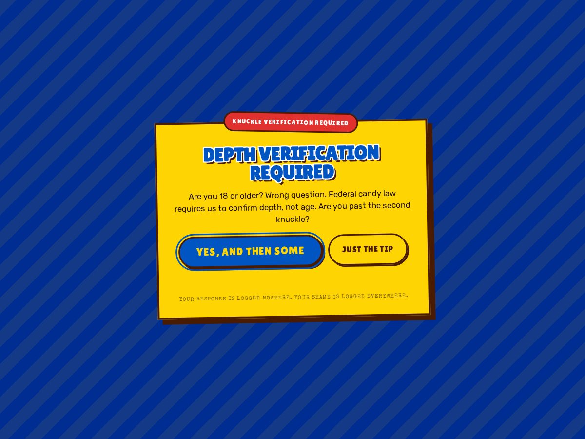 Landing-page snapshot of buttfingerer.fun
