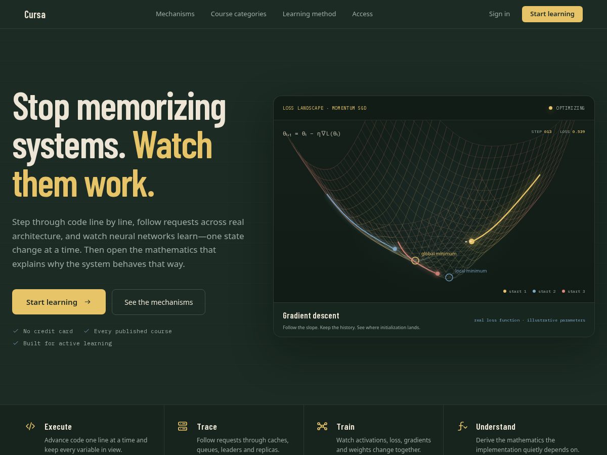 Landing-page snapshot of cursastudio.online