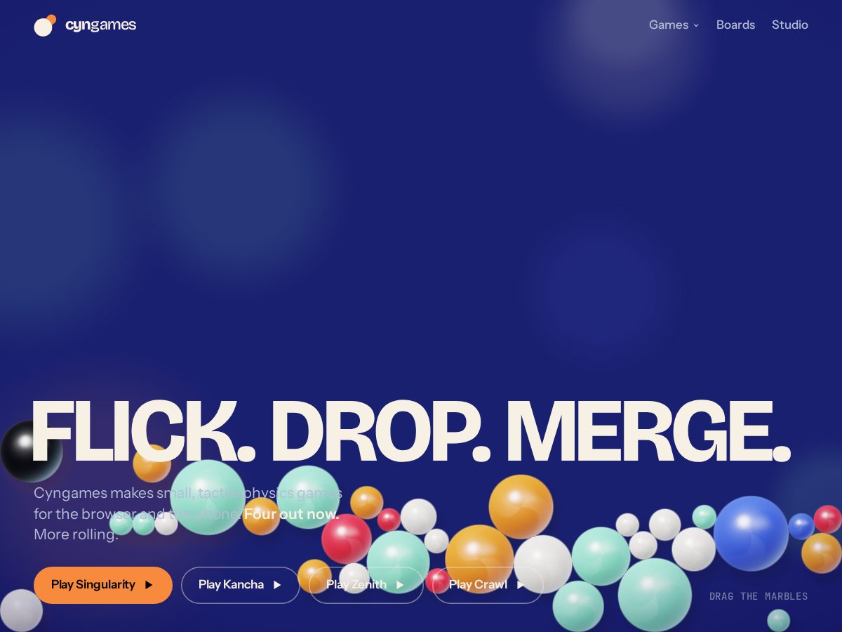 Landing-page snapshot of cyngames.com