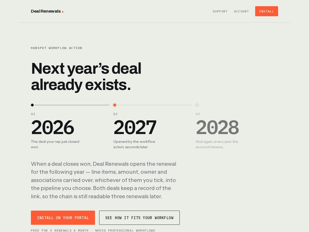 Landing-page snapshot of dealrenewals.com