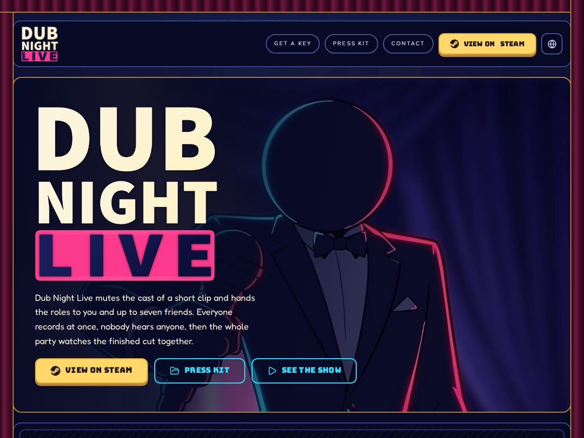 Landing-page snapshot of dubnightlive.com