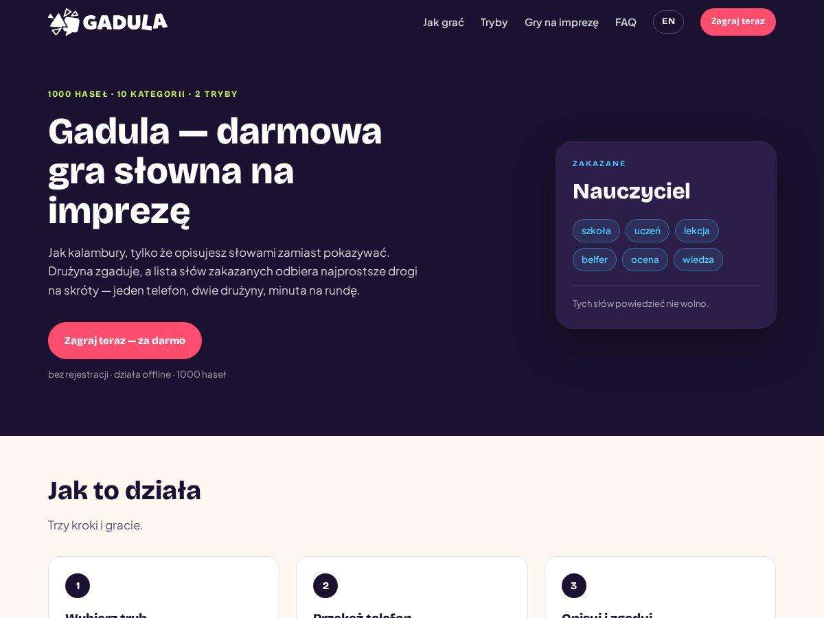Landing-page snapshot of gadula.top