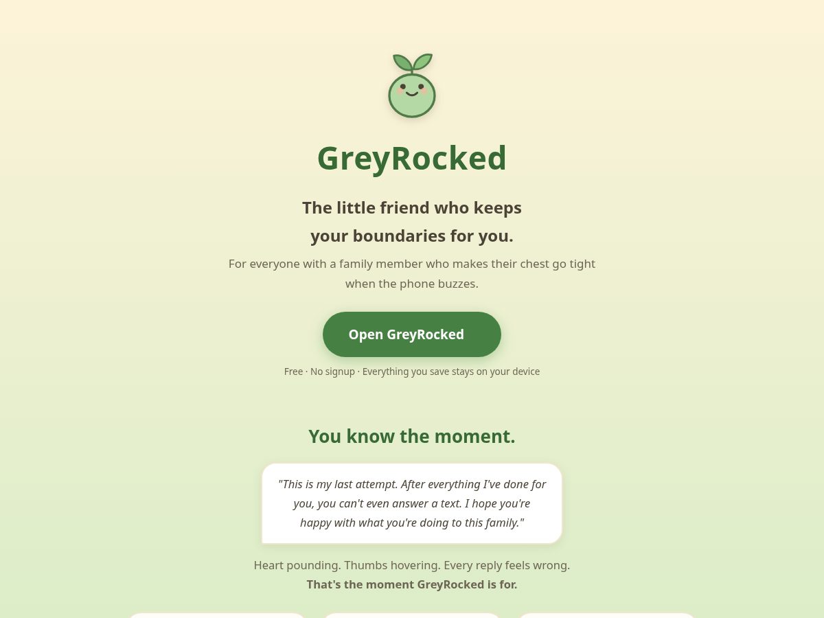 Landing-page snapshot of greyrocked.com
