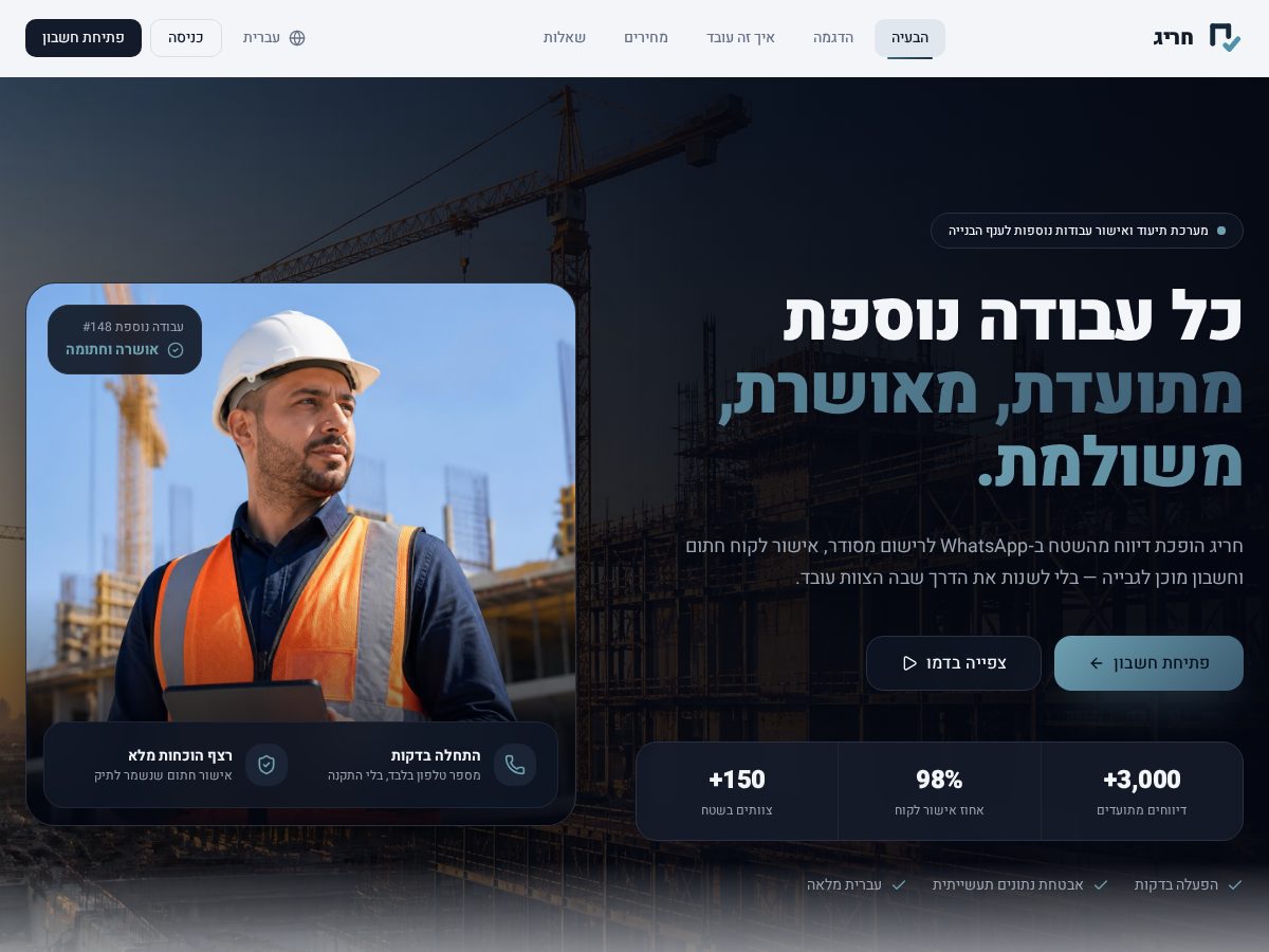 Landing-page snapshot of harig.net