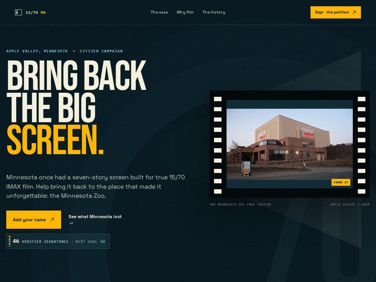Landing-page snapshot of imaxmn.com