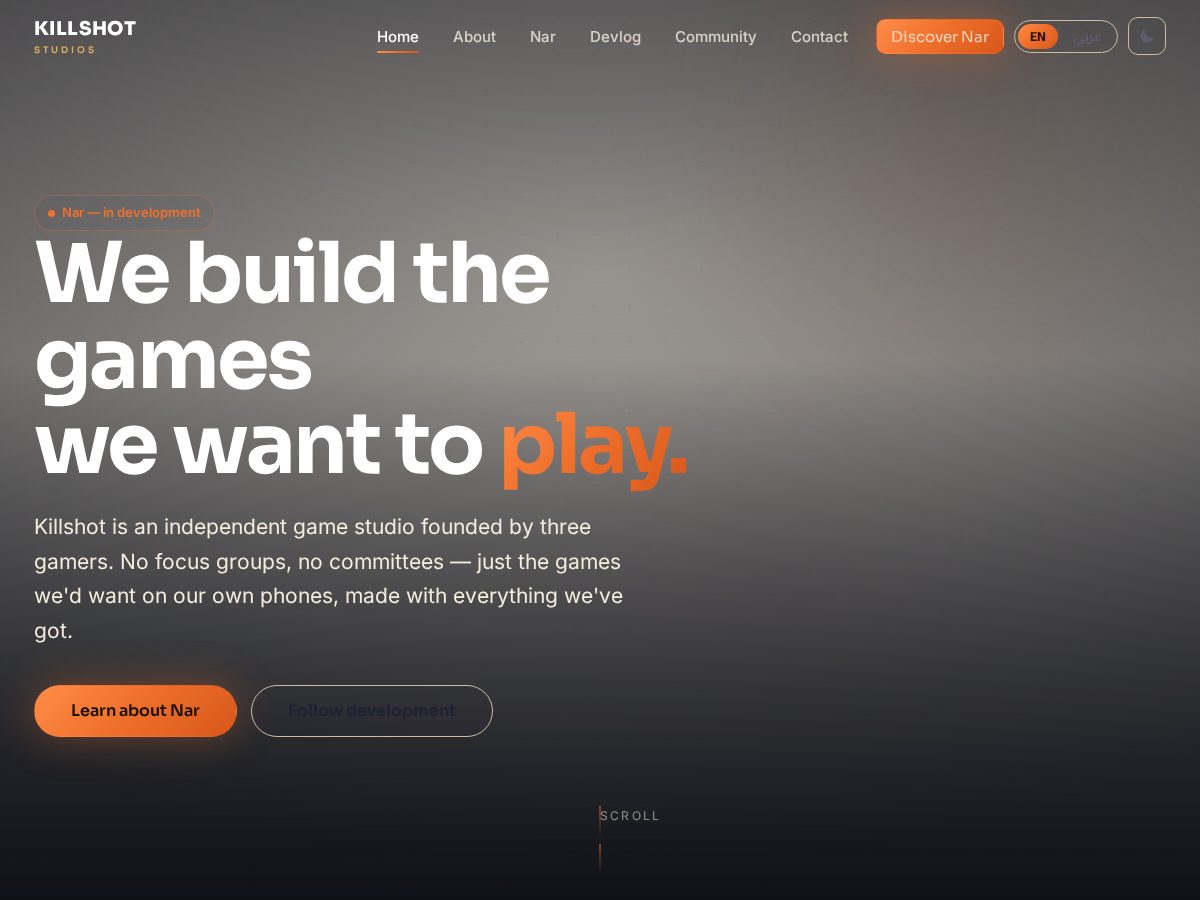 Landing-page snapshot of killshot.studio