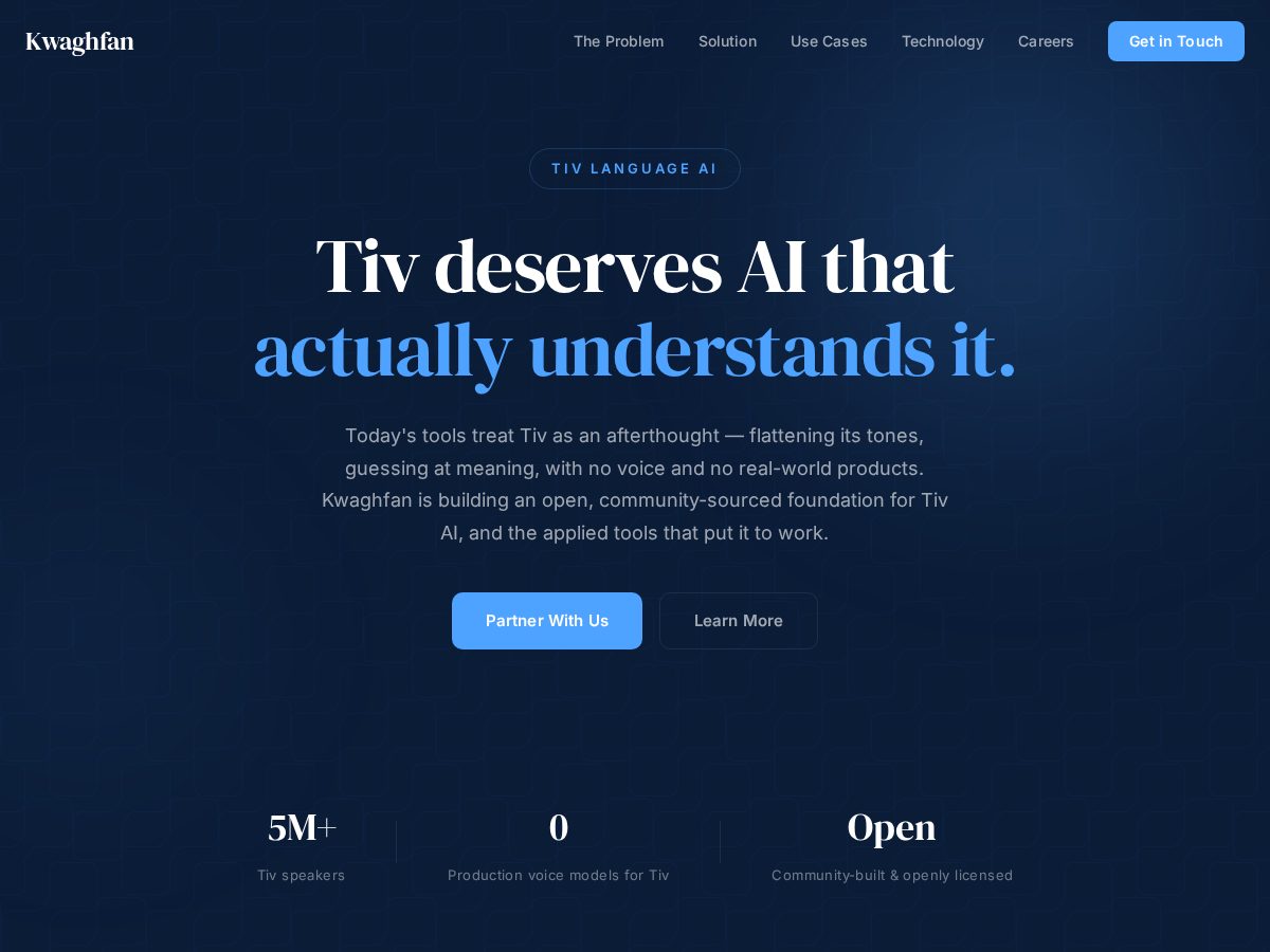 Landing-page snapshot of kwaghfan.com