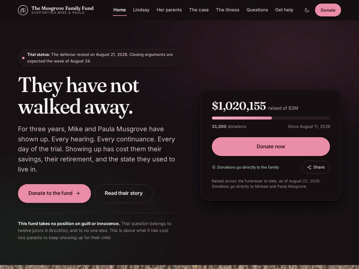 Landing-page snapshot of lindsayclancyfund.org